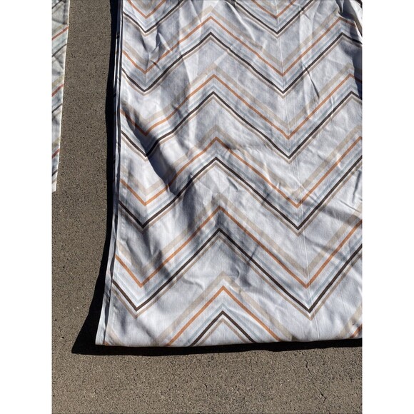 Chevron Zig Zag Twin Flat Sheet & Pillowcase Cannon Sunray Stripe Vintage - Picture 3 of 9